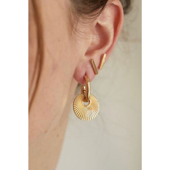 Soko Jua Capsule Hoop Earrings - One Size - Gold - Picture 5 of 5